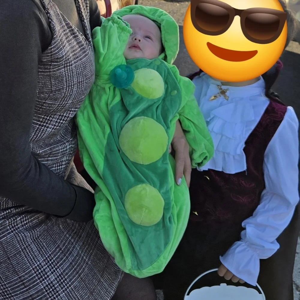 Sweey Pea Pod Infant Costume Size 0-3 Months Bunting Style